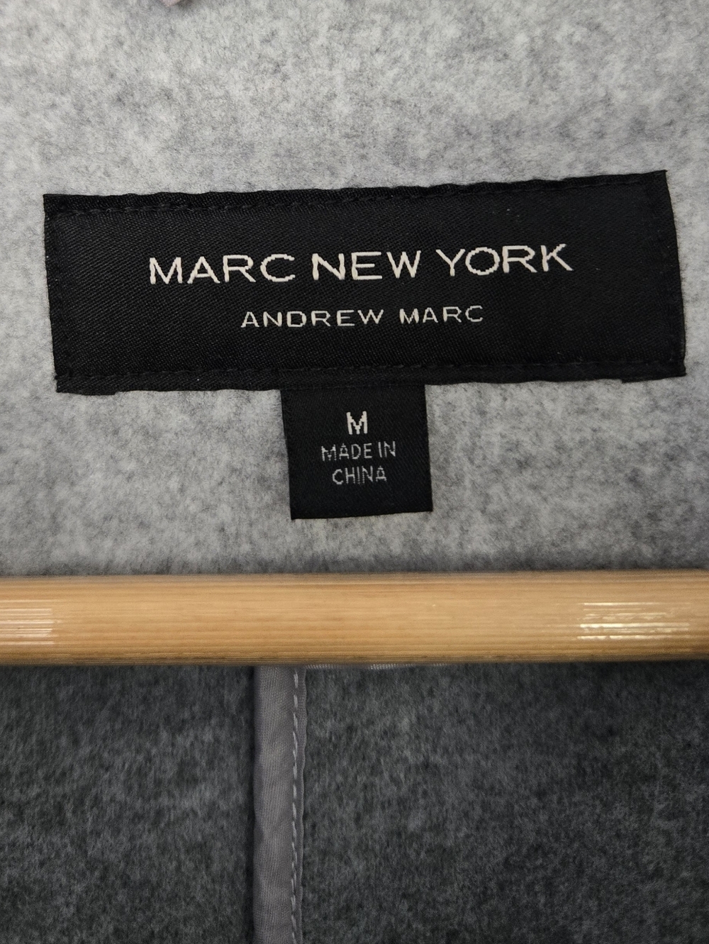 Marc New York Andrew Marc Gray Wool Blend Coat Womens Medium Belted Classic Jack - Picture 5 of 5